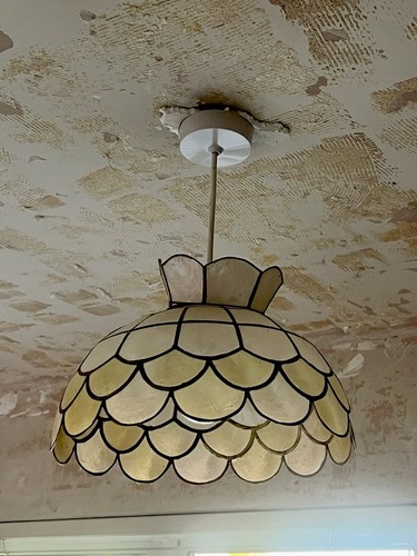 Scalloped dome pendant ceiling - scalloped,