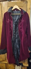 Burgundy Velvet Gothic Coat /