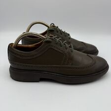 Fitlop Odyn Brogue Forest Green Leather Shoes Mens UK 7 EU 41