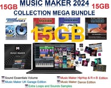 MUSIC MAKER 2024 MEGA COLLECTION BUNDLE. OVER 25,000 OF 15GB LOOPS & SAMPLES