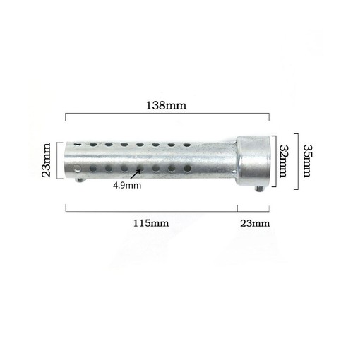 35mm silver motorcycle exhaust - 35mm,