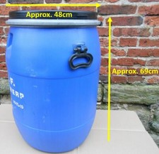 100l plastic barrel blue clip - plastic,