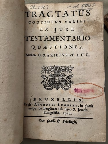 1712 tractatus continens - 1712,