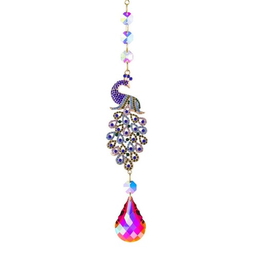 Crystal suncatcher peacock - crystal,