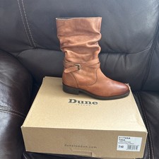 Dune Tasa Calf Leather Boots Brand New with Box Size 40 originally £140