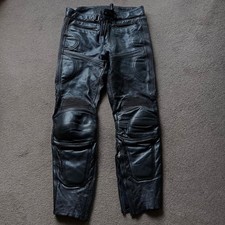 Vintage Fieldsheer Motorcycle Pants 34 Black Leather Armor (VERY GOOD)
