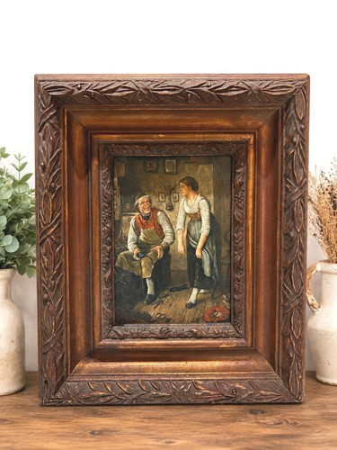 Antique victorian oil - victorian, painting