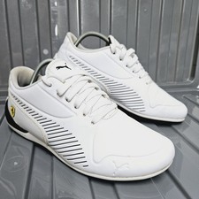 Puma Ferrari X SF Drift Cat Size UK 4.5 EUR 37.5 White Black Leather Trainers 