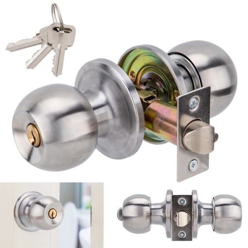 Round door knobs with keys - knobs,