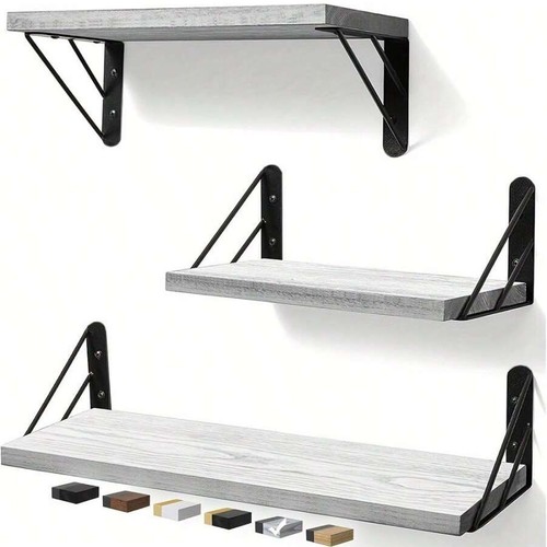 3piece rustic shelves floating - 3piece,
