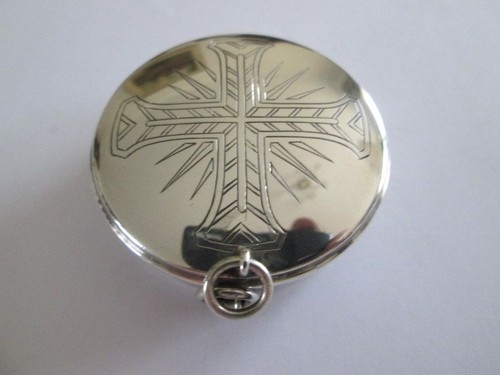 Silver holy communion pyx - silver,