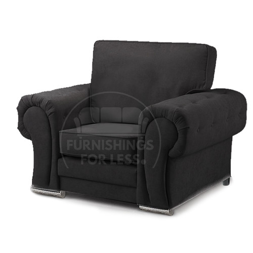Milan black chenille - black, corner