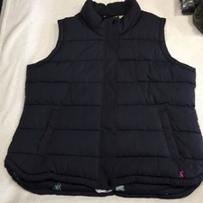 Joules Navy Padded Gilet Polyester Polyamide Cotton Lining   Size 20uk