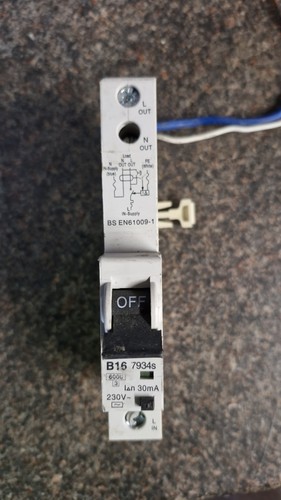 Rcbo b16 16a - 16a, type