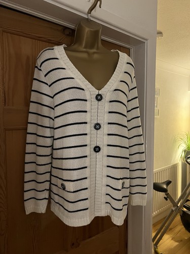 Ladies white blue stripe - ladies,