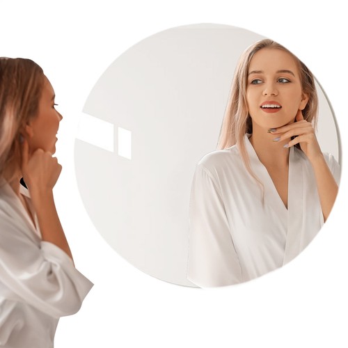 Round acrylic makeup - round, mirror