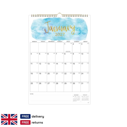 2027 wall calendar monthly - a3,
