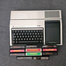 Texas Instruments Ti-99/4A Computer Spares / Repairs with 11 Cartridges