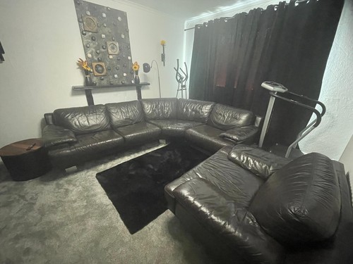 Leather corner sofa - leather,