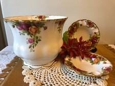 Royal Albert 'Old Country Roses' Planter/Plant Pot/ 2 Round Versatile Dishes VGC