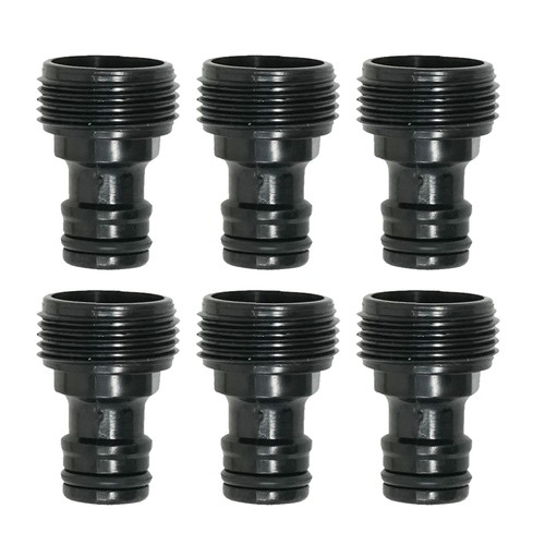 Plastic tap adaptor garden - 6x,
