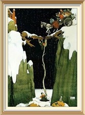 Original 1975 Lithograph W HEATH ROBINSON Print DEED OF CHRISTMAS KINDNESS