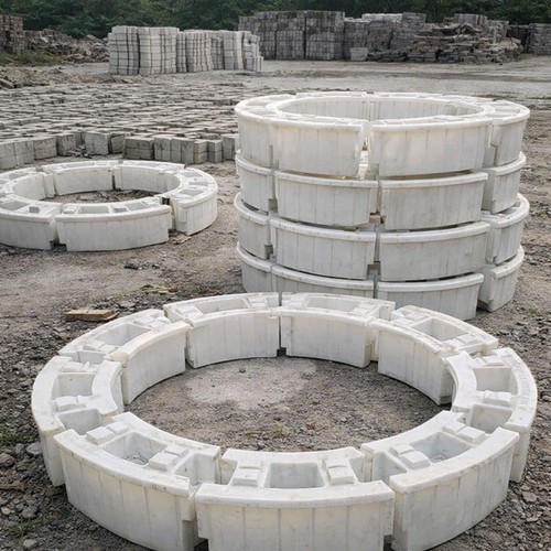 Round concrete block - concrete, brick