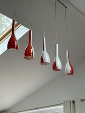 vintage Murano glass pendant lamps Vistosi Luciano, Italy 1960s