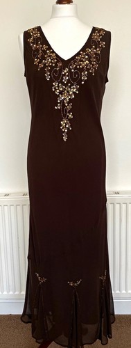 Joanna hope brown beaded - beaded, maxi