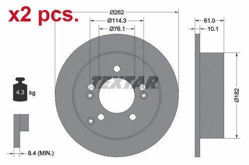 Pcs rear brake - rear, disc