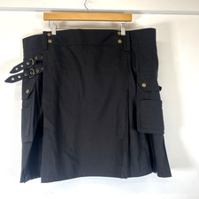 Modern Kilts Black Polyviscose Kilt Size 44
