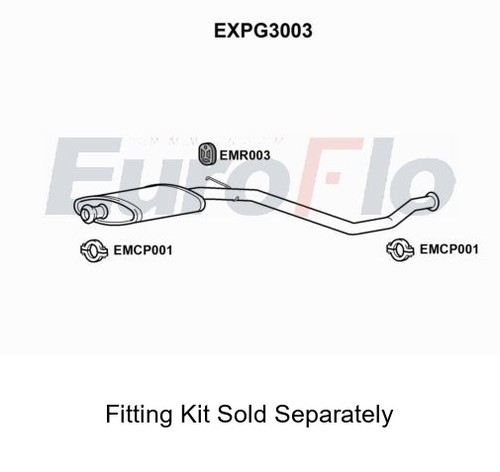 Rear muffler silencer - rear,