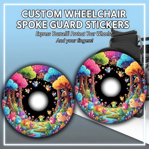 Wheelchair spoke guard sticker - wheelchair,