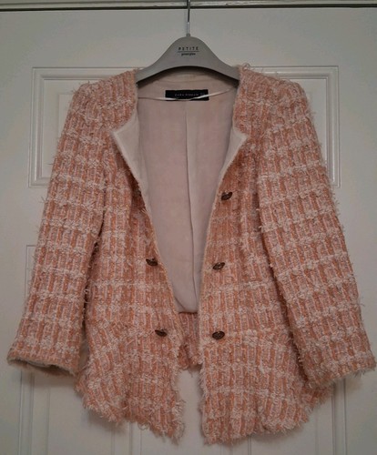A332 zara blazer peach coral - blazer,