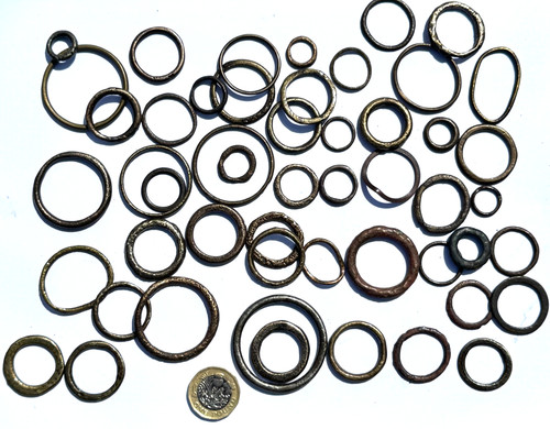 Antique rope rings - 50, "rope