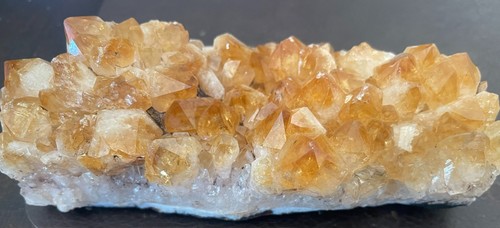 Citrine crystal geode - citrine,
