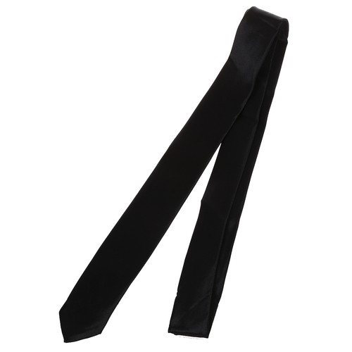 Black polyster skinny - neck, tie