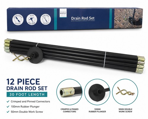 Piece drain rod set 9m - rod,