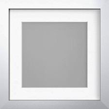 Square Photo Picture Frame with White Mounts Wood Effect Black White Oak Large