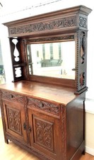 LOVELY  LARGE VICTORIAN OAK SIDEBOARD.