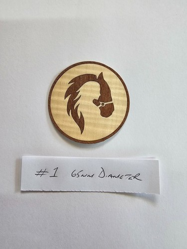 Marquetry veneer inlay horse - veneer,