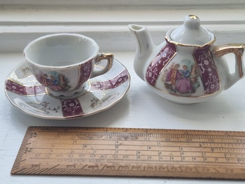 Vintage minature teapot - cup, &