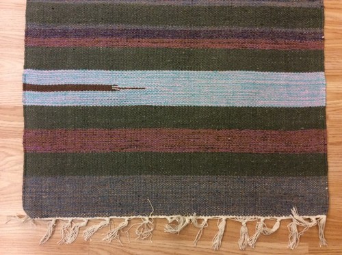 Striped grey black handloomed - grey,