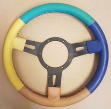 Harlequin Style Multicoloured Steering Wheel VW Polo Golf Red Green Blue Yellow