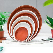 10x Round Flower Pot Saucer Base Plate Garden Plant Planter Drip Water Tray Home