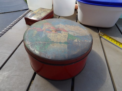 Vintage french biscuit tin - french,