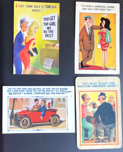 Comic postcards saucy - postcards,