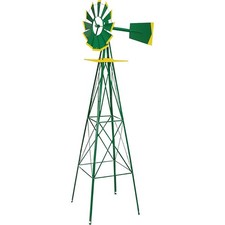 8' Decorative Windmill, Green