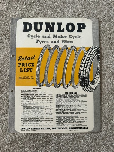 Dunlop 1949 cycle motor - dunlop,