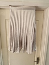 Size 10 Skirt Silver Plisse